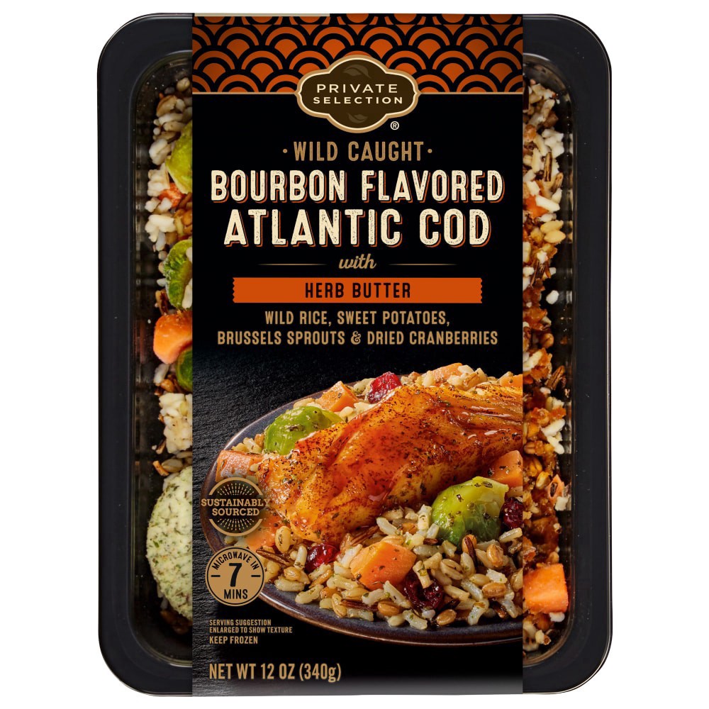 slide 1 of 2, Private Selection Bourbon Glazed Cod, 12 oz
