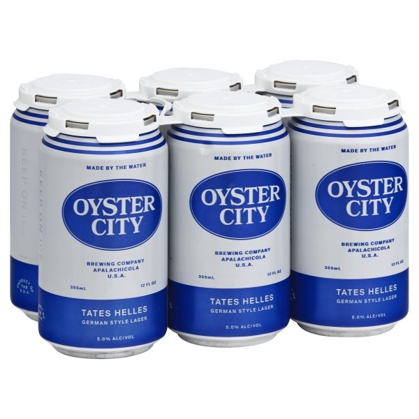 slide 1 of 6, Oyster City Tate's Lager 6Pk Can, 12 oz