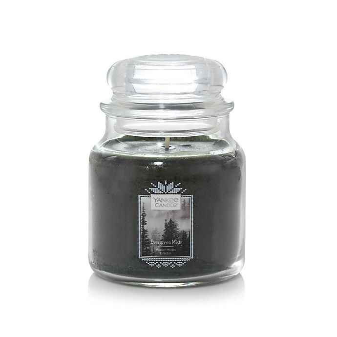 slide 1 of 2, Yankee Candle Evergreen Mist Medium Classic Jar Candle, 1 ct