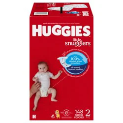 Huggies Little Snugglers Baby Diapers, Size 2 (12-18 lbs), 148 Ct