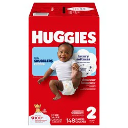 Huggies Little Snugglers Baby Diapers, Size 2 (12-18 lbs), 148 Ct