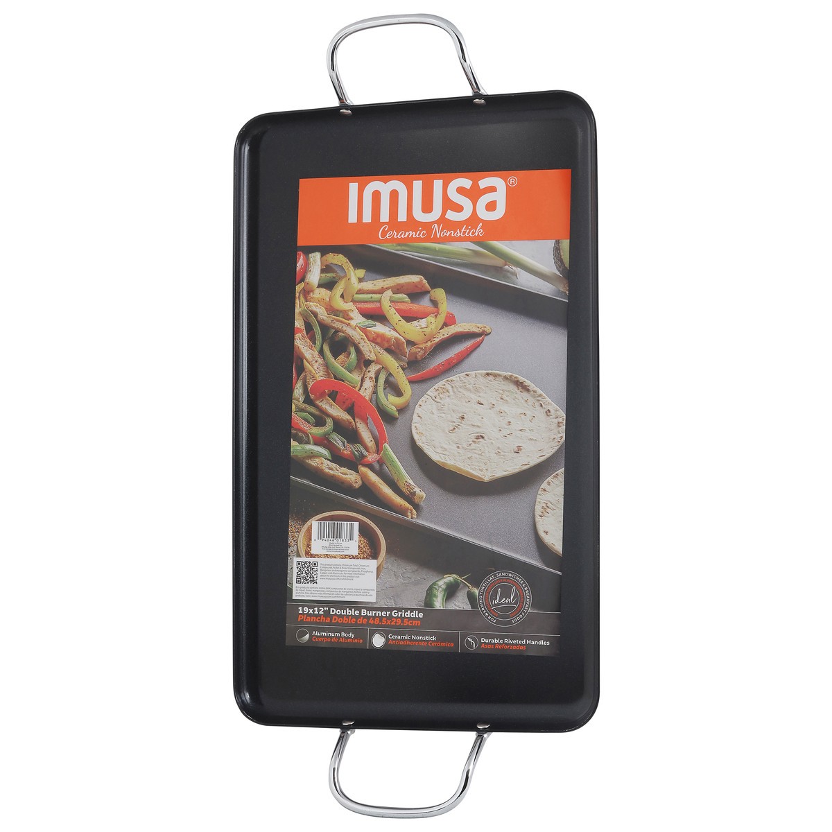 slide 4 of 4, IMUSA Ceramic Nonstick Double Burner Griddle 1 ea, 1 ct