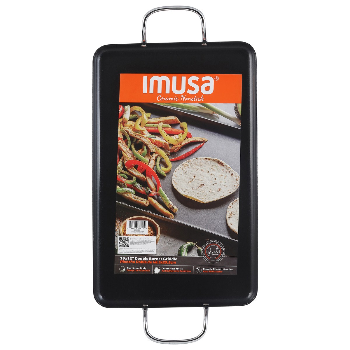 slide 1 of 4, IMUSA Ceramic Nonstick Double Burner Griddle 1 ea, 1 ct
