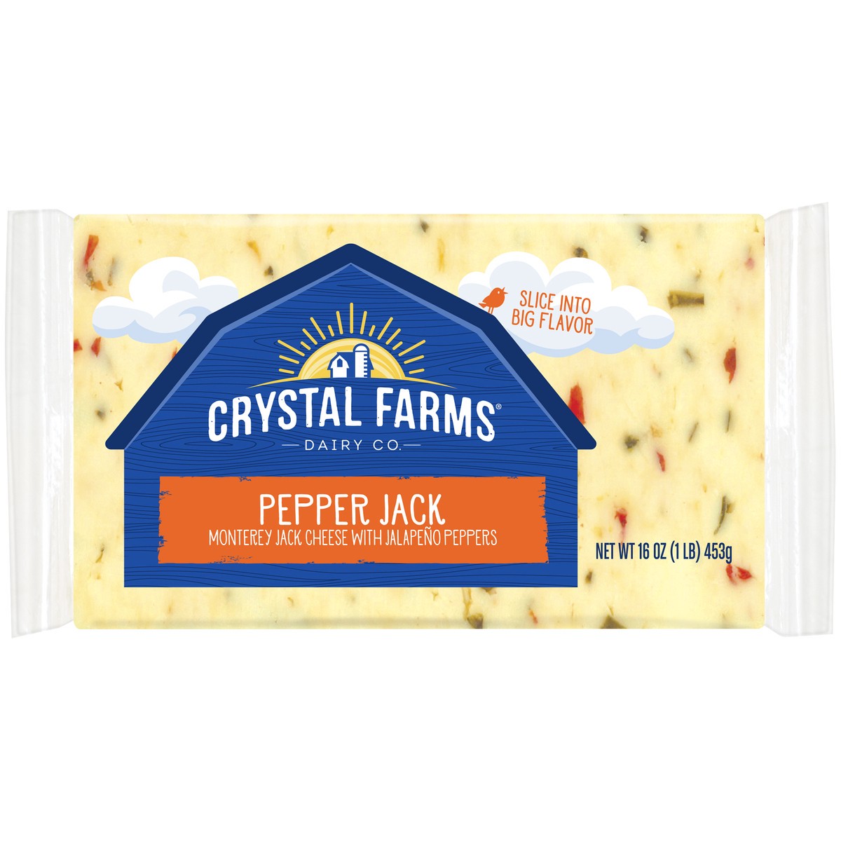 slide 1 of 5, Crystal Farms Pepper Jack Cheese - Block, 16 oz