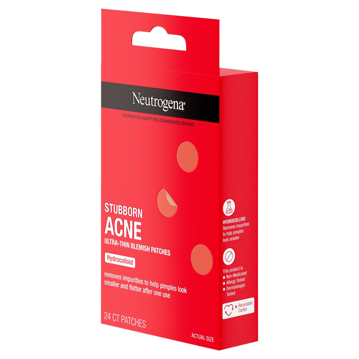 slide 6 of 7, Neutrogena Stubborn Acne Ultra-Thin Blemish Patches, Combination Pack, 24 Patches, 24 ct