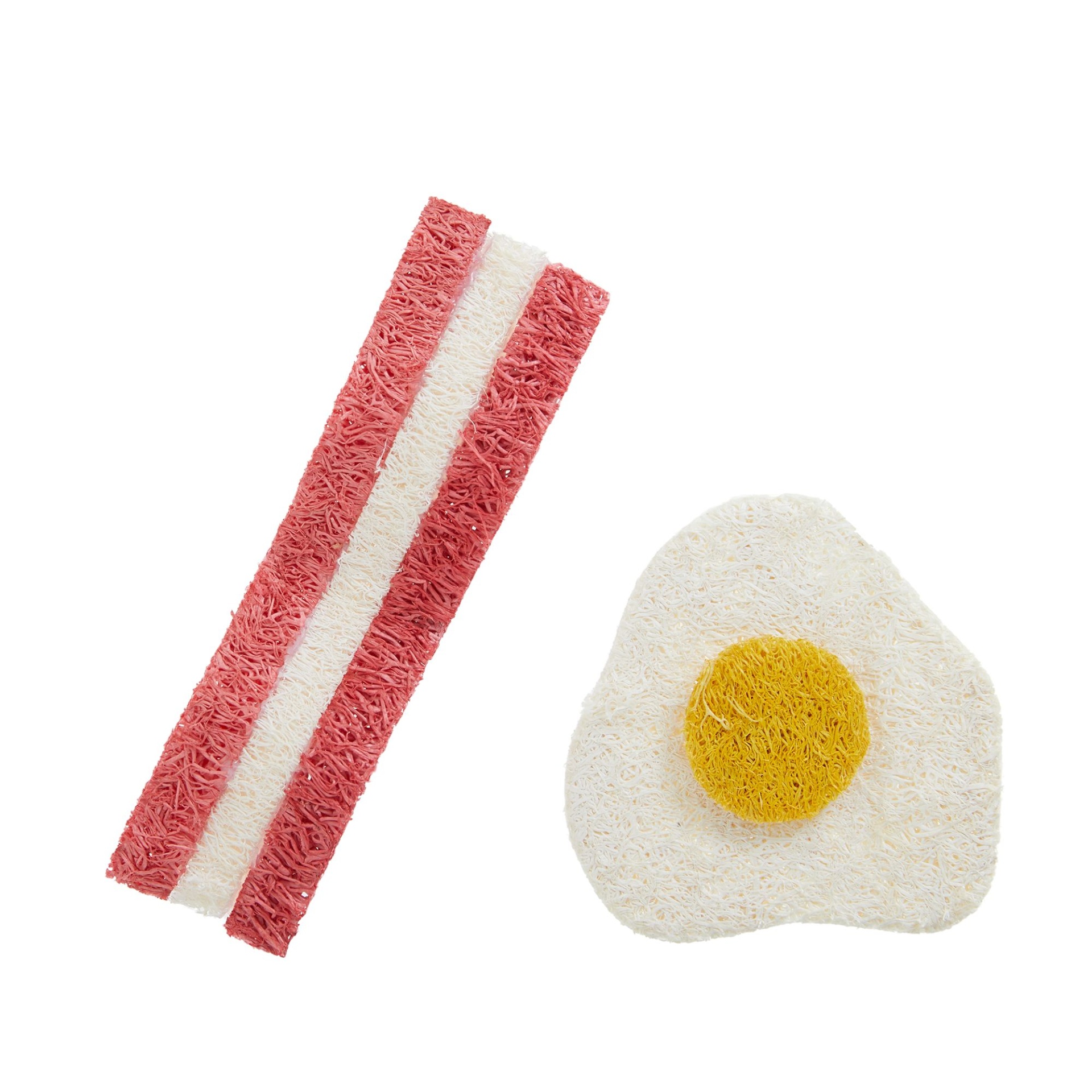 slide 1 of 1, Full Cheeks Small Pet Bacon & Egg Loofa Chews, 1 ct