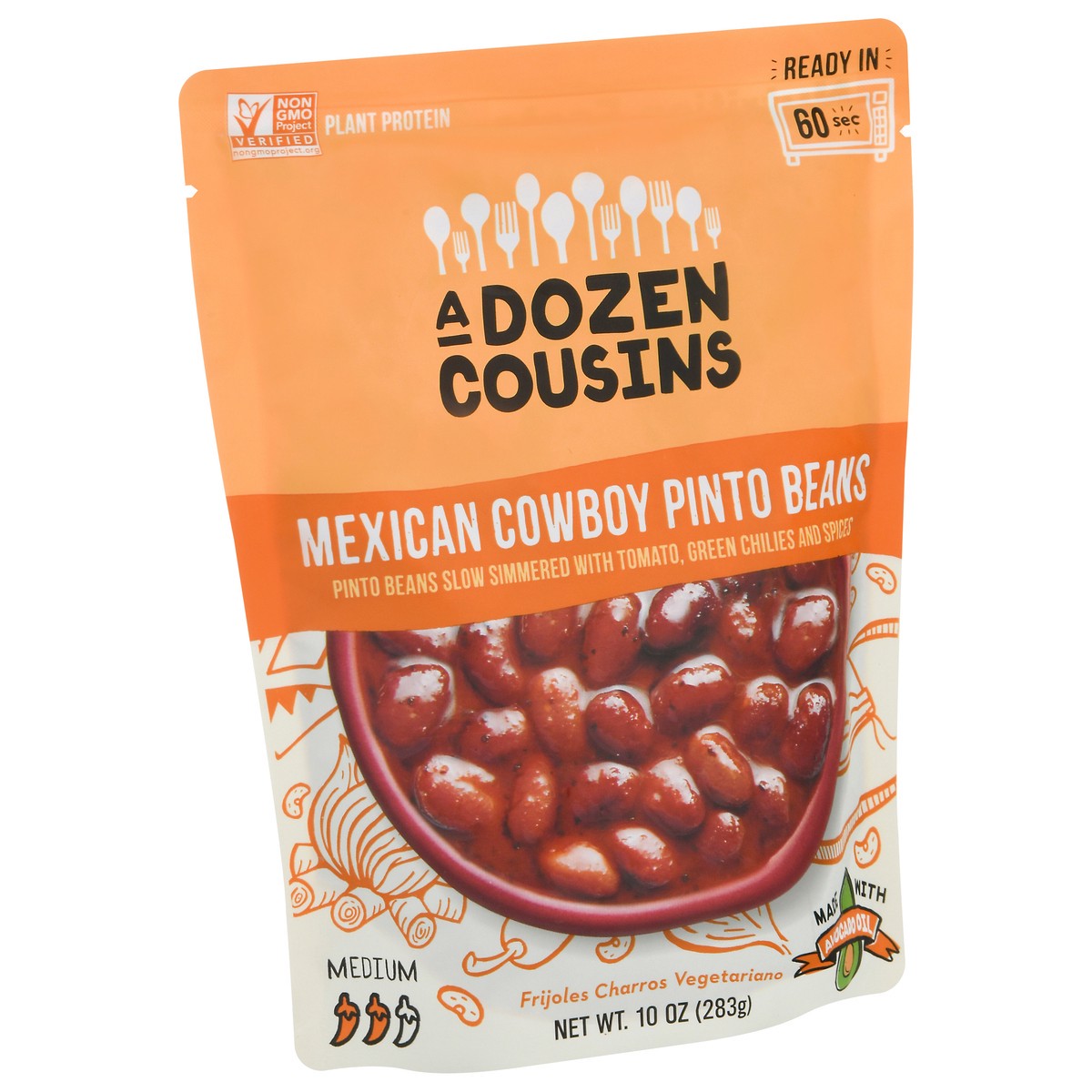 slide 2 of 9, A Dozen Cousins Ready To Eat Mexican Cowboy Pinto Beans, 10 oz