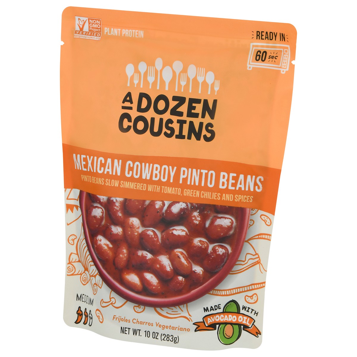 slide 3 of 9, A Dozen Cousins Ready To Eat Mexican Cowboy Pinto Beans, 10 oz