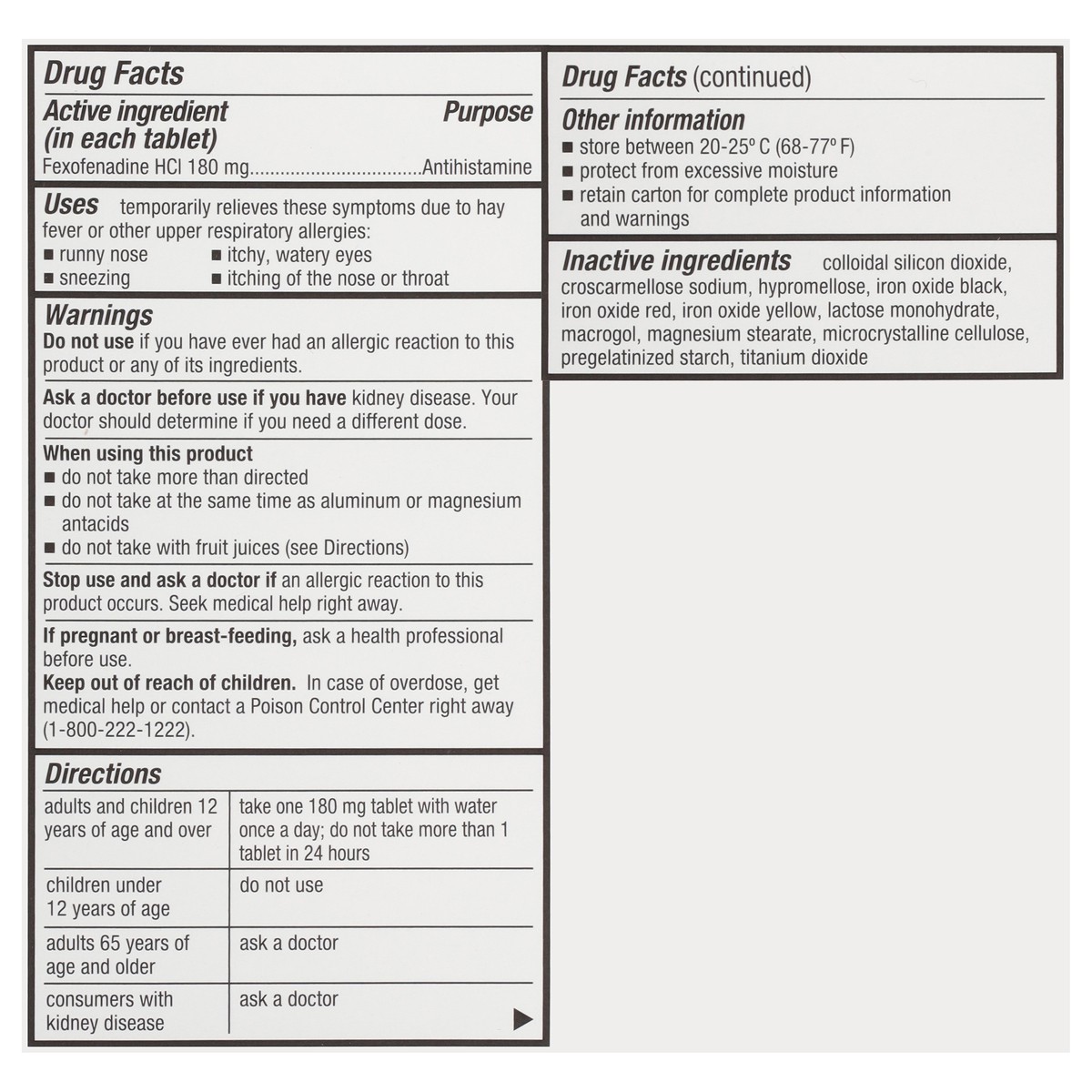 slide 5 of 17, TopCare Health 180 mg Non-Drowsy Allergy Relief 150 Tablets, 150 ct