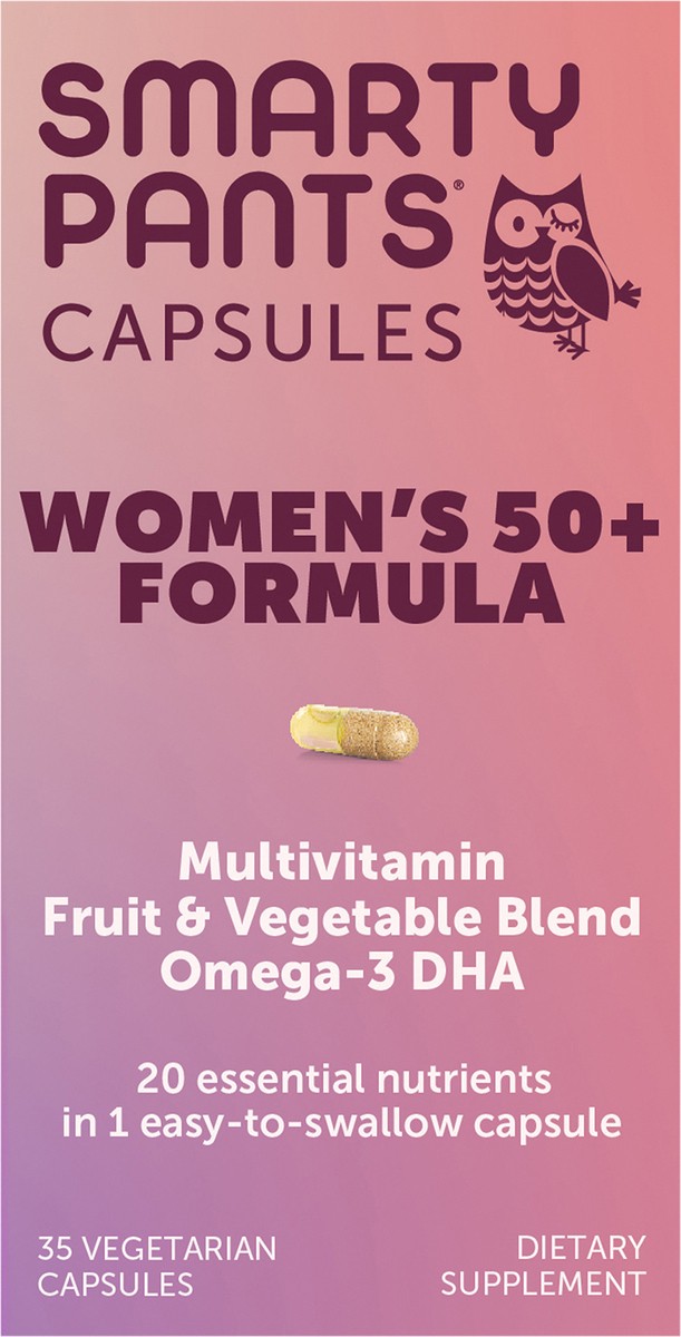 slide 3 of 5, SmartyPants Women's 50+ Multi Capsule, 35 ct., 1 ct