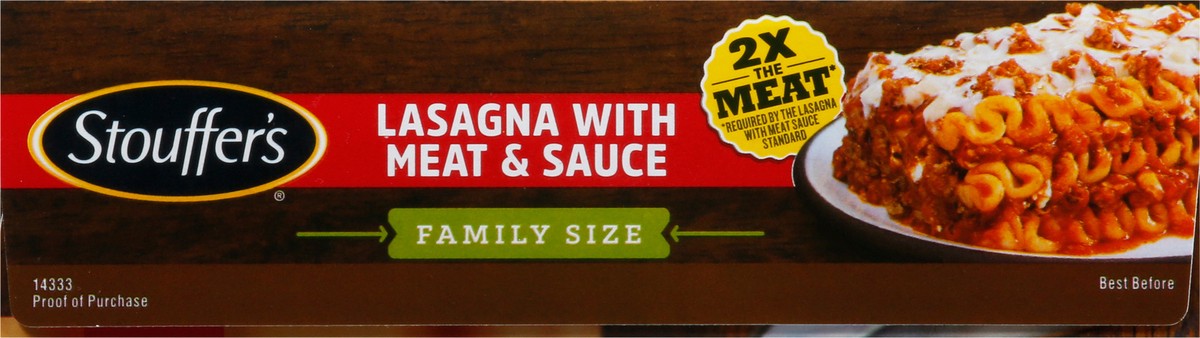 slide 4 of 9, Stouffer's Frozen Lasagna with Meat & Sauce Family Size - 38oz, 38 oz