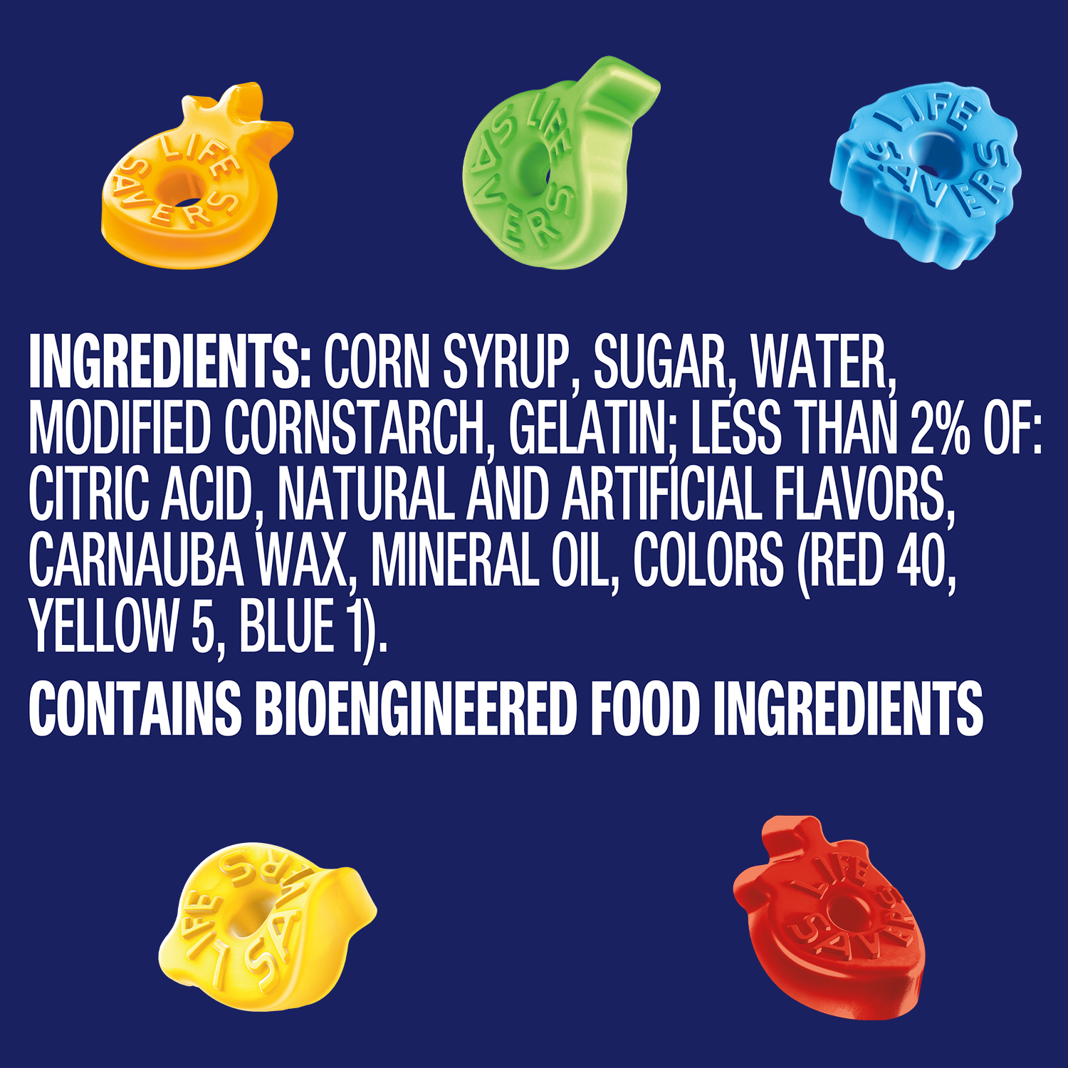 slide 8 of 8, LIFE SAVERS GUMMIES Fruit Rings Gummy Candy, 7 Oz Bag, 7 oz