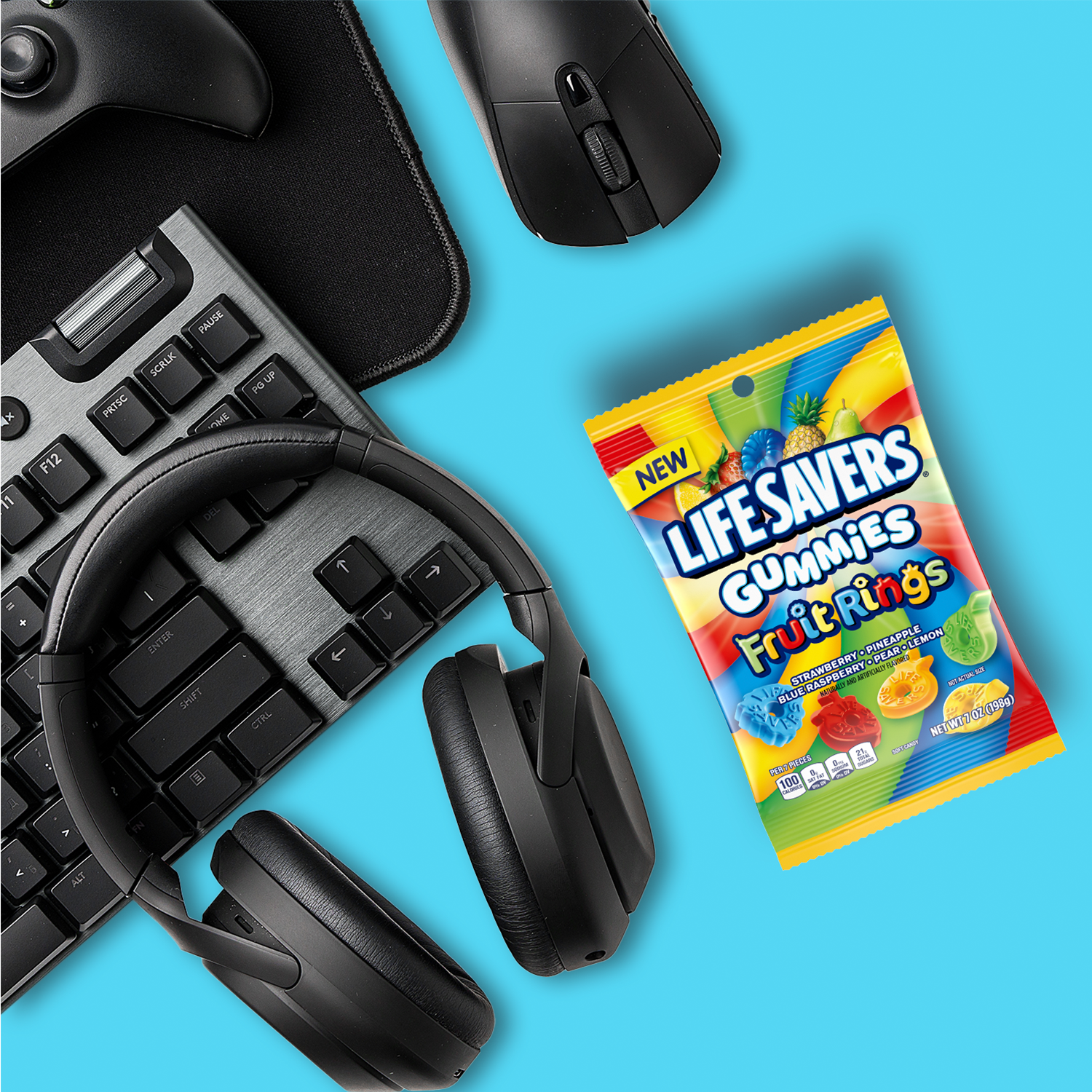 slide 7 of 8, LIFE SAVERS GUMMIES Fruit Rings Gummy Candy, 7 Oz Bag, 7 oz