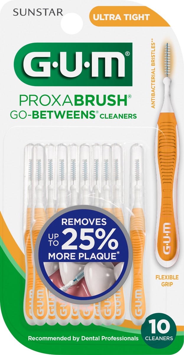 slide 2 of 3, G-U-M Sunstar Ultra Tight Proxabrush Go-Betweens Cleaners 10 ea, 10 ct