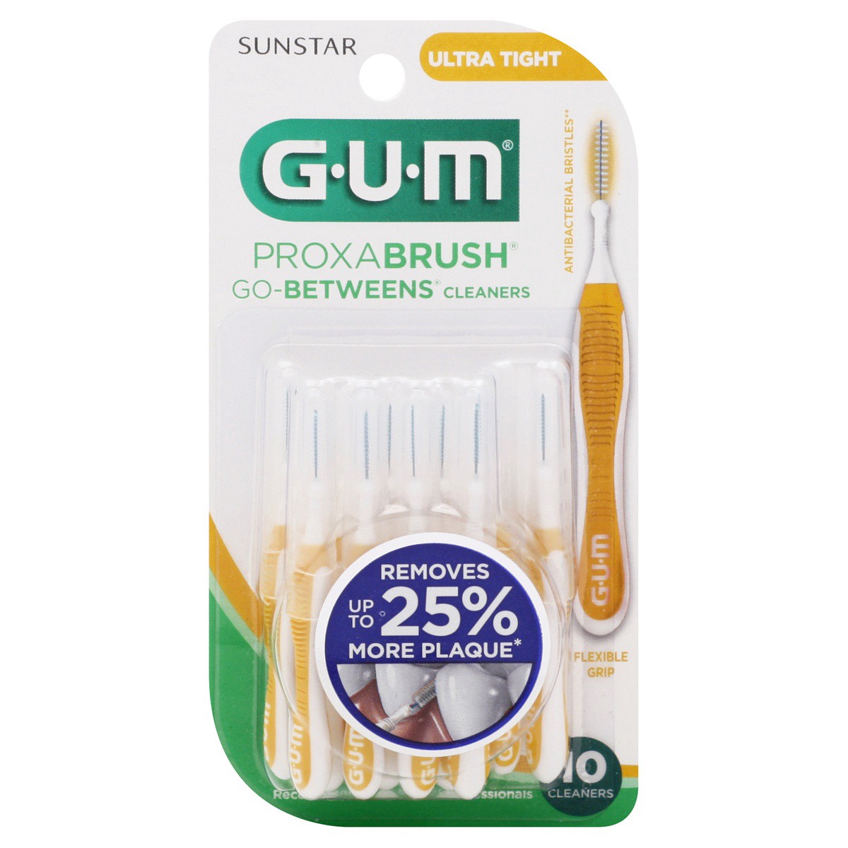 slide 1 of 3, G-U-M Sunstar Ultra Tight Proxabrush Go-Betweens Cleaners 10 ea, 10 ct