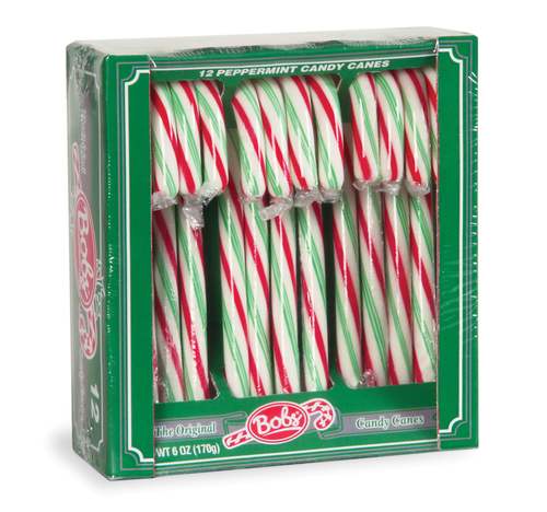 slide 1 of 1, Brach's Bob's Red & Green Candy Canes, 6 oz