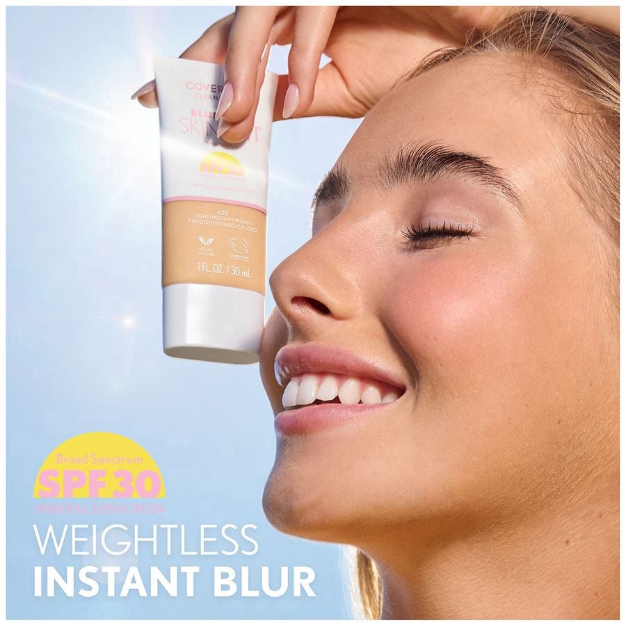 slide 5 of 5, CoverGirl Clean Fresh Blurring Skin Tint - 445 Medium/Rich Warm, 1 fl oz