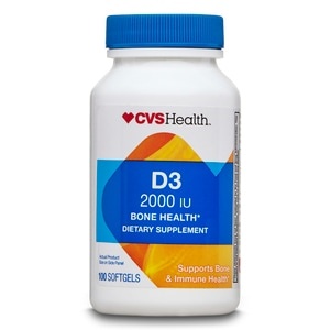 slide 1 of 1, CVS Health Vitamin D Softgels 2000iu, 100 ct
