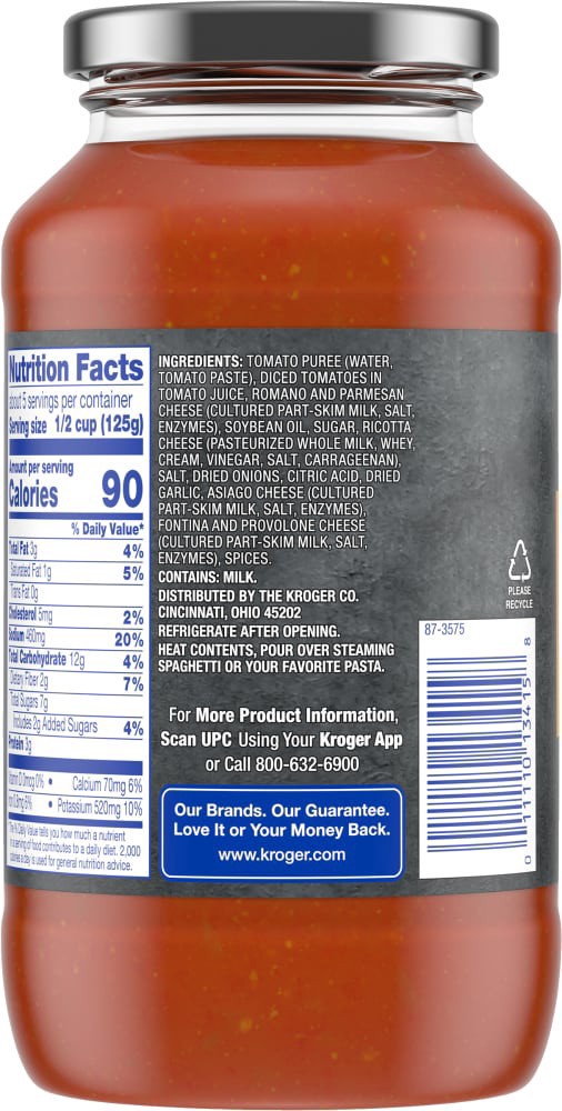 slide 2 of 4, Kroger Six Cheese Pasta Sauce, 24 oz