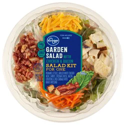 Kroger Garden Salad With Chicken & Bacon Salad Kit For One