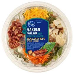 Kroger Garden Salad With Chicken & Bacon Salad Kit For One