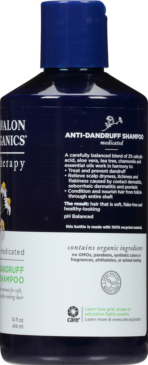 slide 4 of 7, Avalon Organics Medicated Anti-dandruff Shampoo, 14 oz