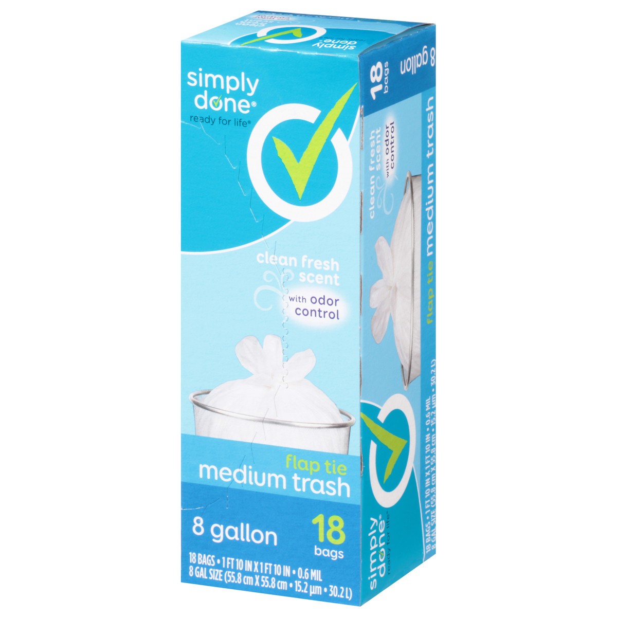 slide 6 of 9, Simply Done Medium Trash Bag 18 Ct, 18 ct