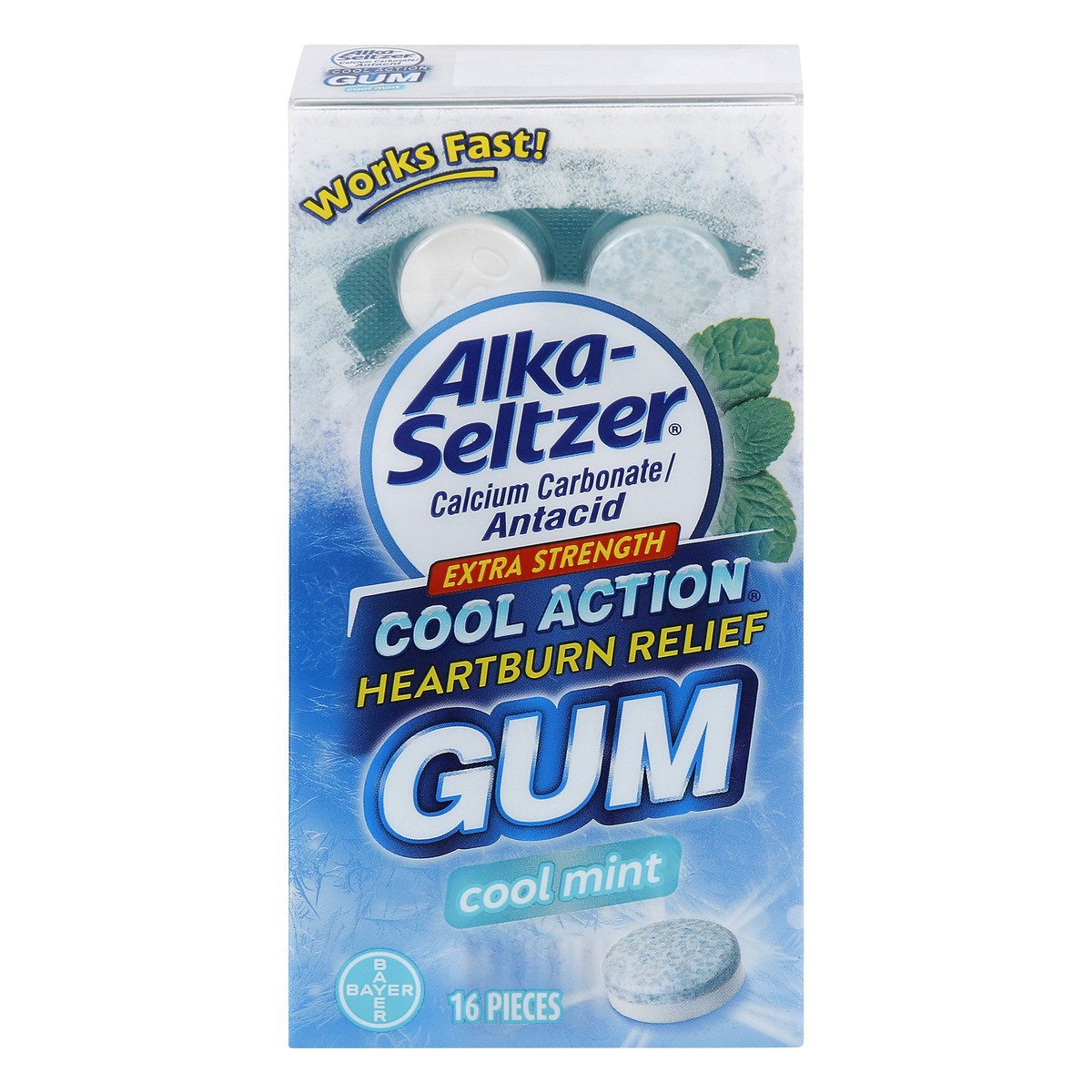 slide 1 of 12, Alka-Seltzer Heartburn Relief Gum, 16 ct