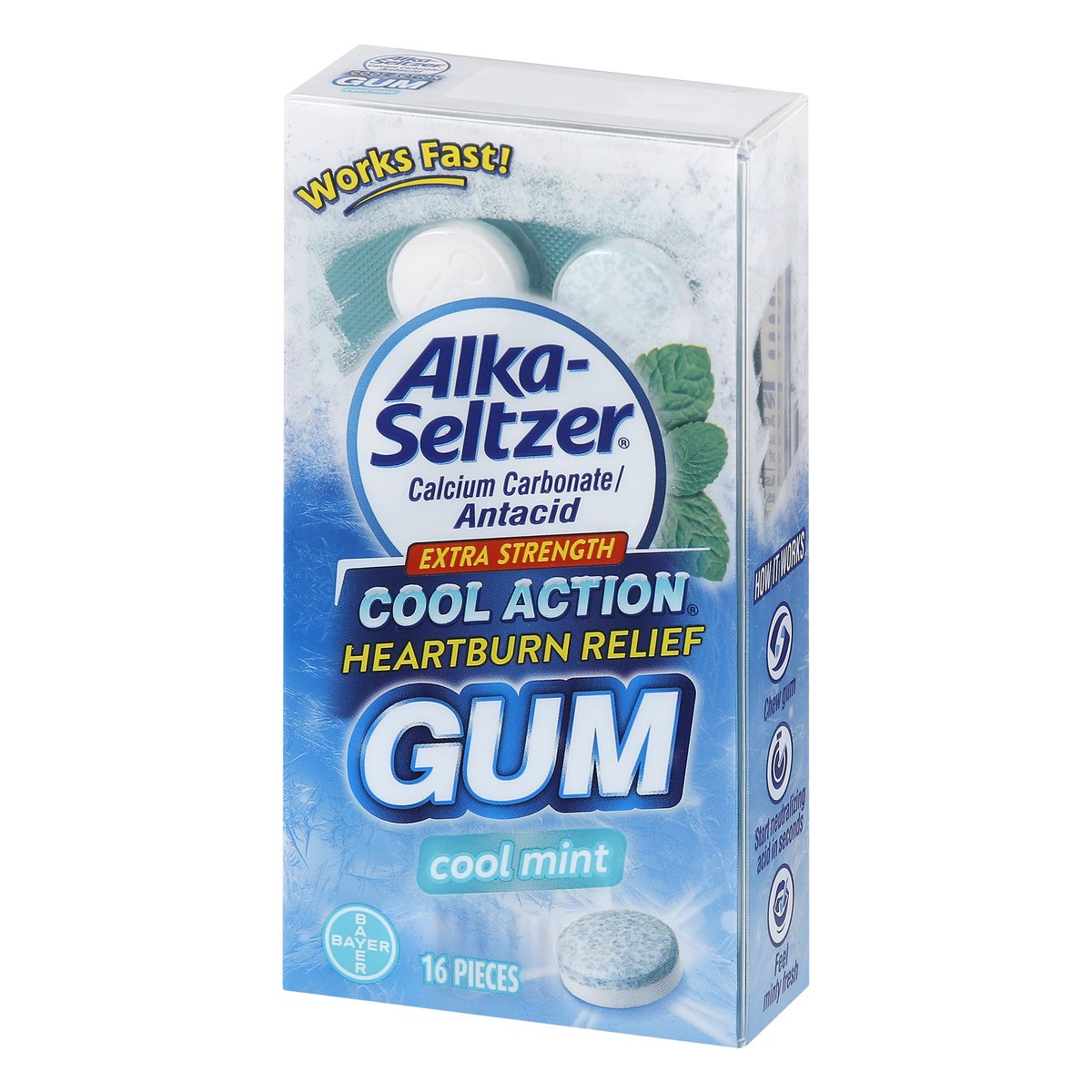 slide 9 of 12, Alka-Seltzer Heartburn Relief Gum, 16 ct