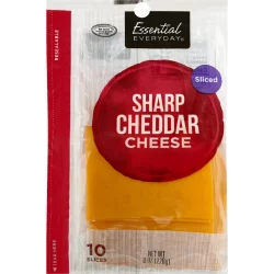 Essential Everyday Cheese, Sharp Cheddar, Sliced