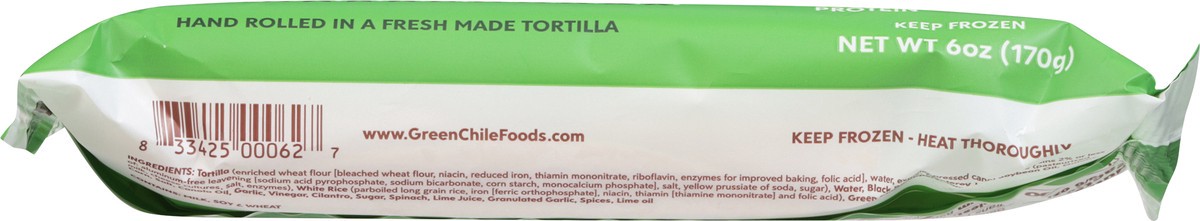 slide 8 of 13, Green Chile Burrito Blk, 6 oz