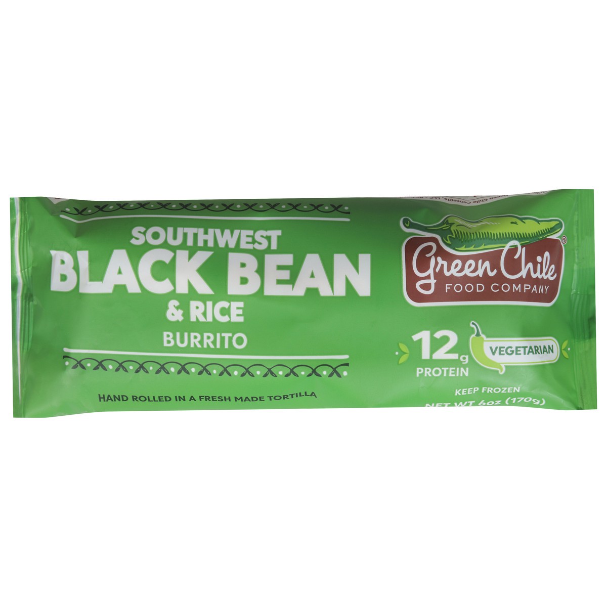 slide 13 of 13, Green Chile Burrito Blk, 6 oz