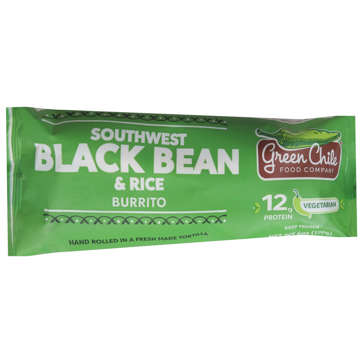 slide 6 of 13, Green Chile Burrito Blk, 6 oz