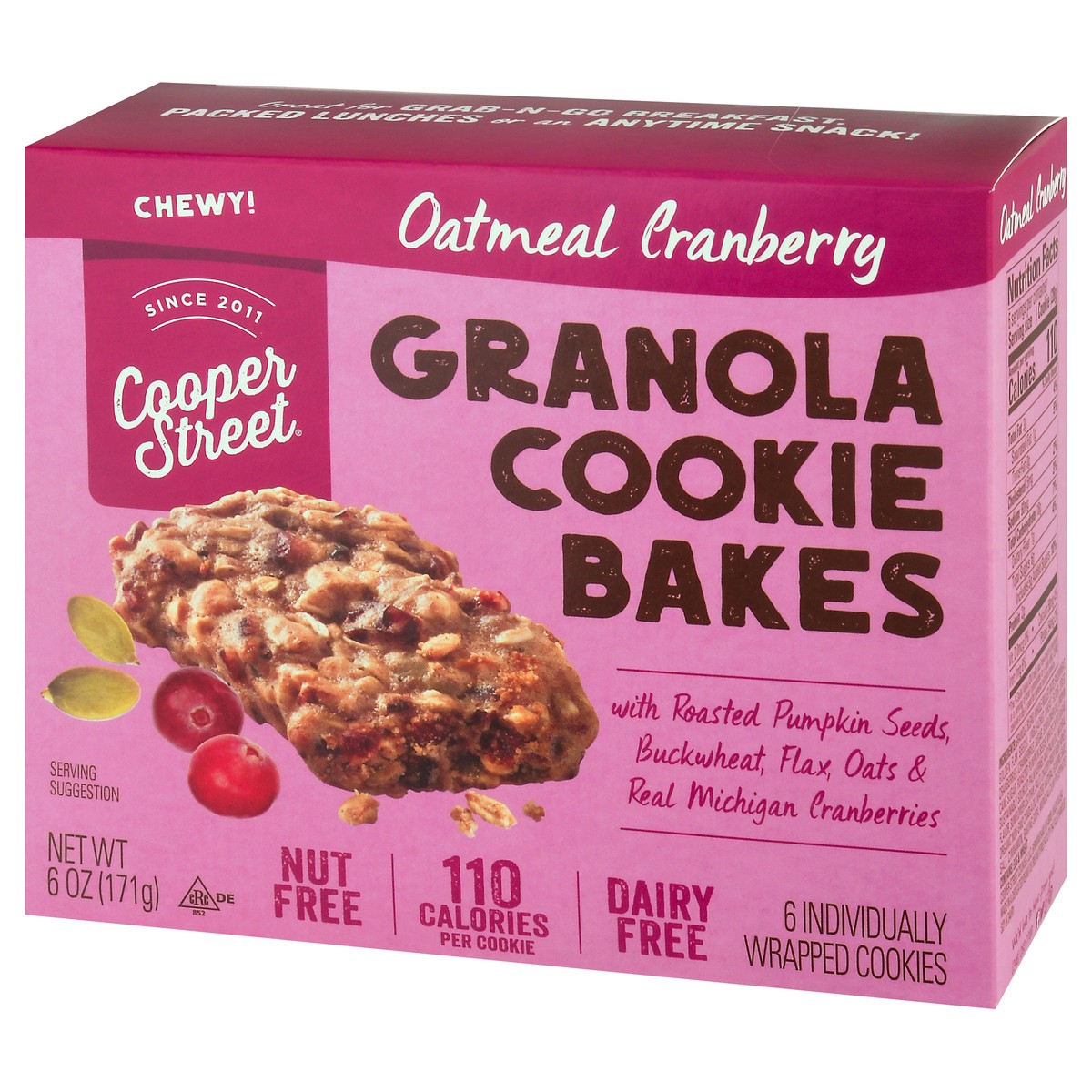 slide 3 of 13, Cooper Street Cookies Oatmeal Cranberry Granola Cookie Bakes 6 ea, 6 ct