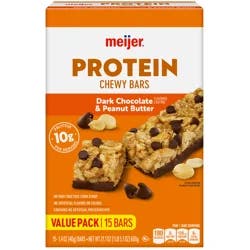 Meijer Dark Chocolate Peanut Butter Protein Granola Bars, 15ct