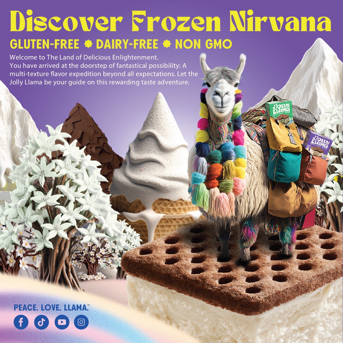 slide 3 of 9, Jolly Llama Sandwiches, Premium Vanilla, 2.75 oz