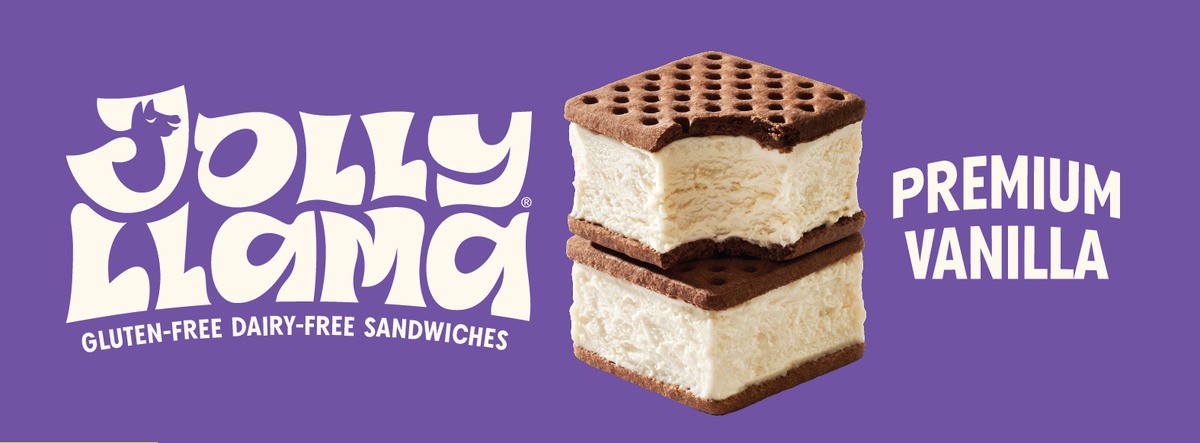 slide 8 of 9, Jolly Llama Sandwiches, Premium Vanilla, 2.75 oz
