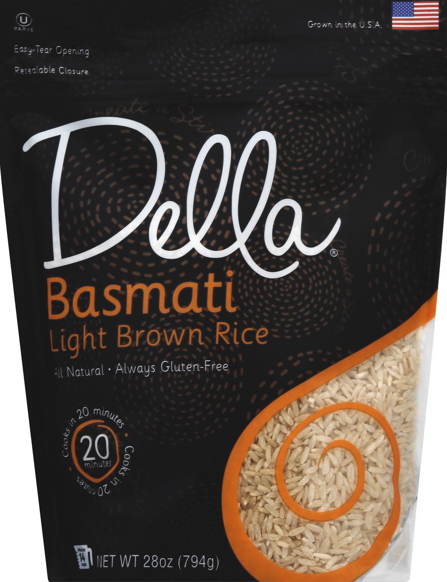 slide 2 of 2, Della Basmati Light Brown Rice, 28 oz