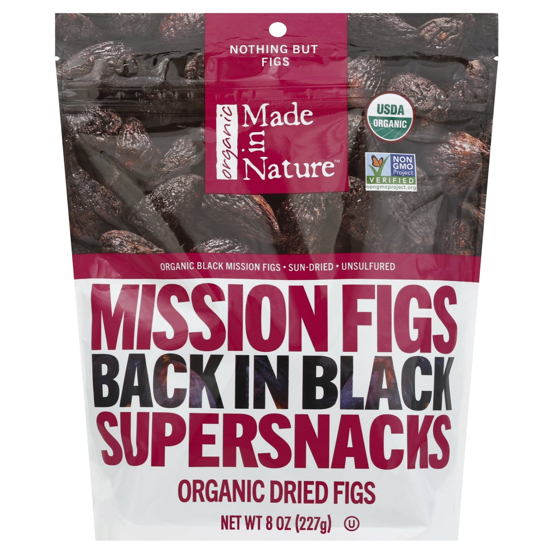 slide 1 of 1, Made in Nature Organic Dried Black Mission Figs, 8 oz
