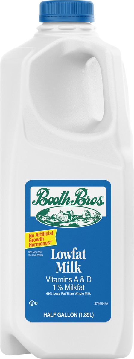 slide 3 of 9, Booth Bros. Booth Bros 1% Lowfat Milk, 64 oz, 64 oz