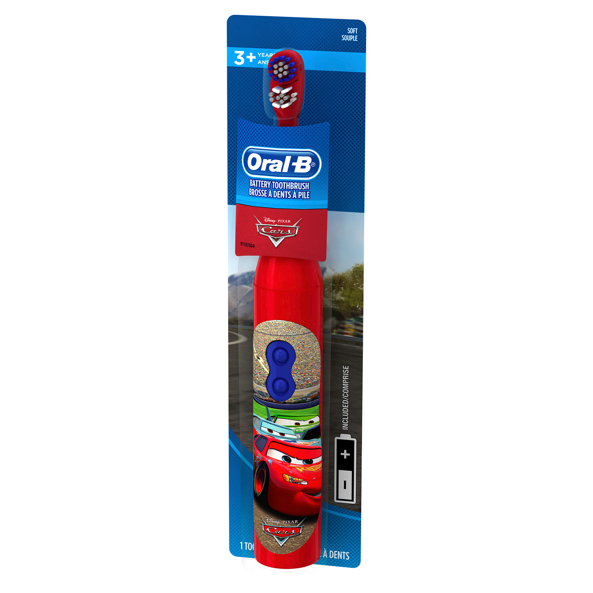 slide 3 of 6, Oral-B Kid's Battery Power Toothbrush Featuring Disney & Pixar's Cars, 1 ct