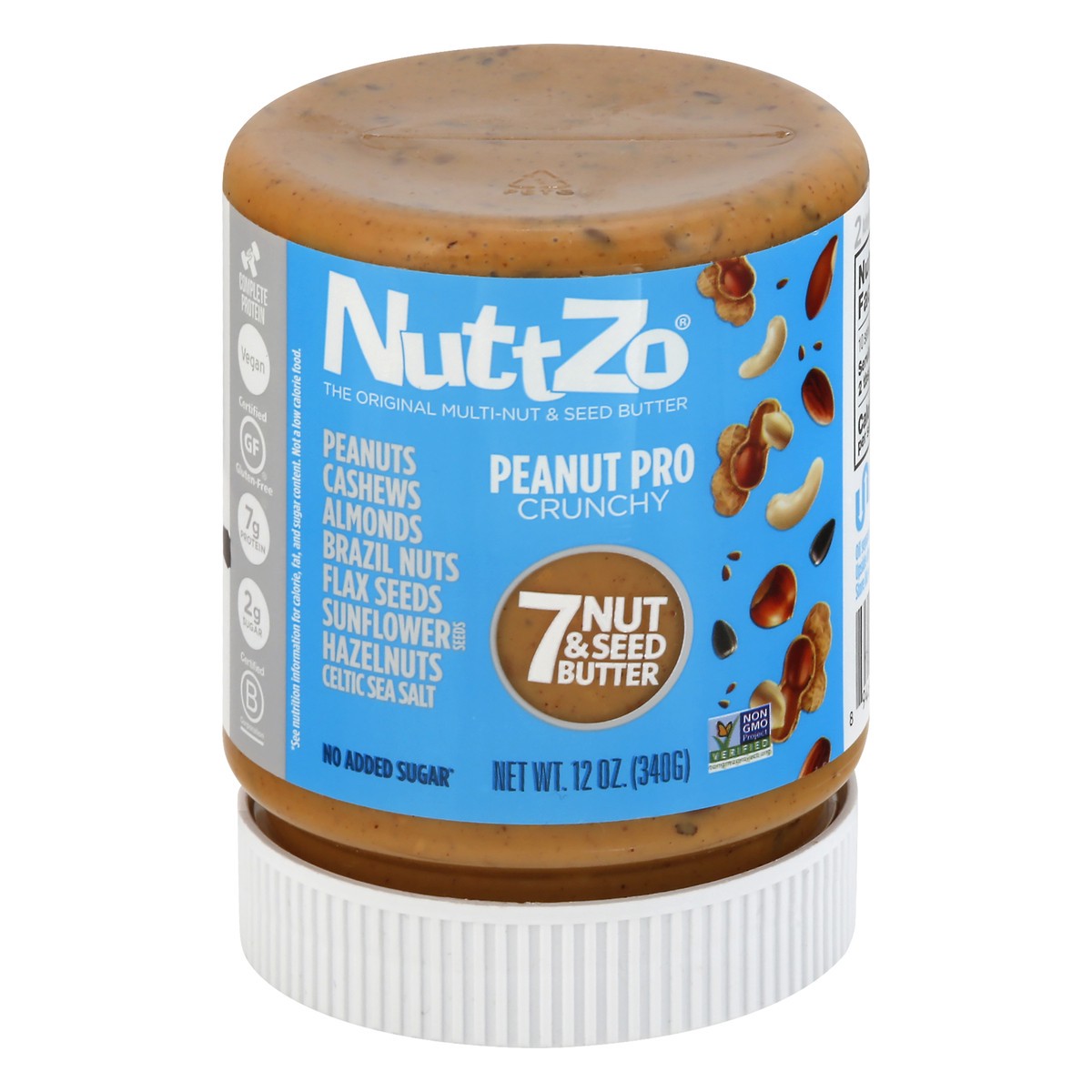 slide 1 of 13, NuttZo Crunchy Peanut Pro 7 Nut & Seed Butter 12 oz, 12 oz