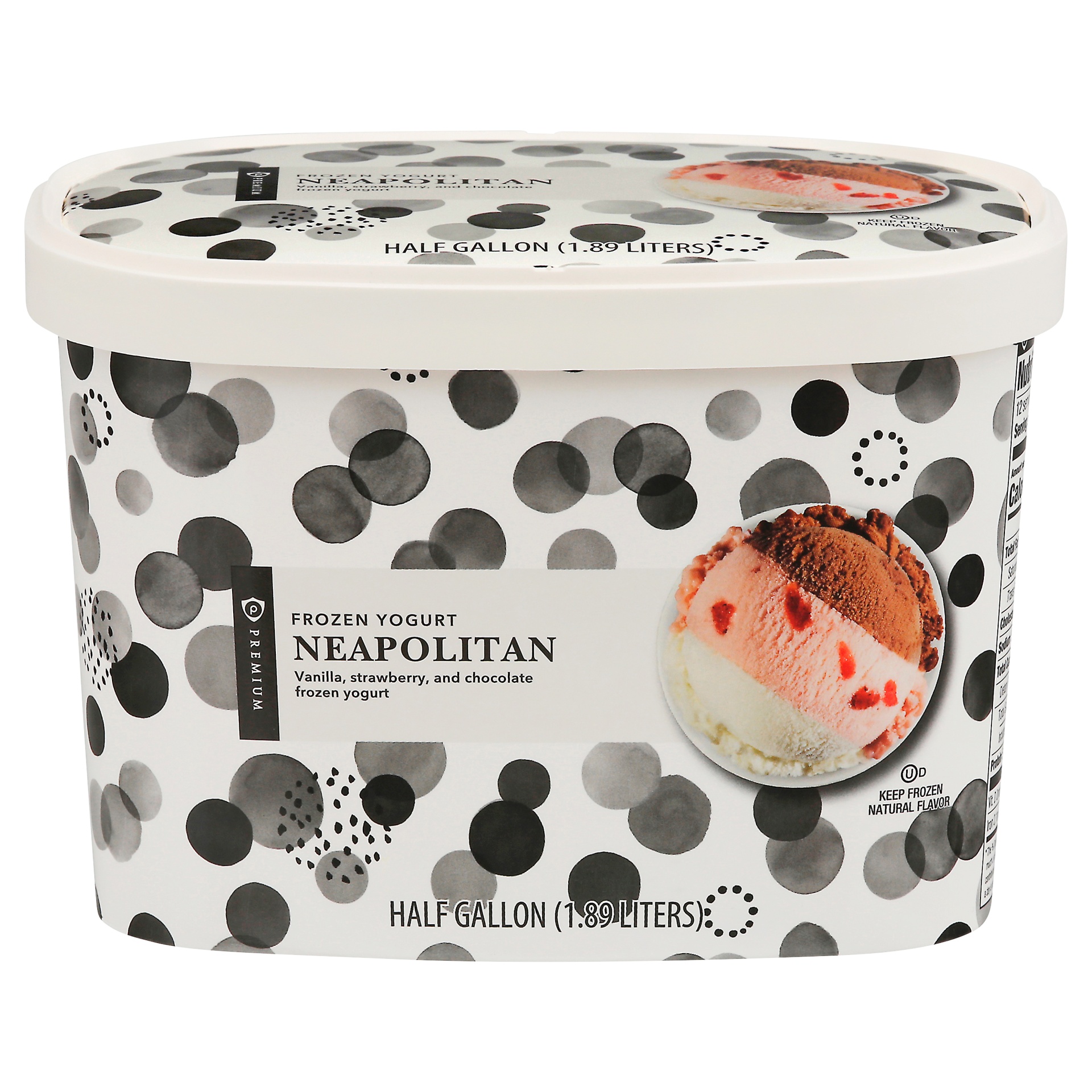 slide 1 of 1, Publix Premium Neapolitan Frozen Yogurt, 1/2 gal