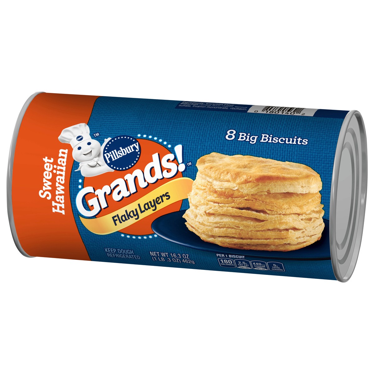 slide 2 of 13, Grands! Flaky Layers Biscuits, Sweet Hawaiian, 8 ct., 16.3 oz., 8 ct