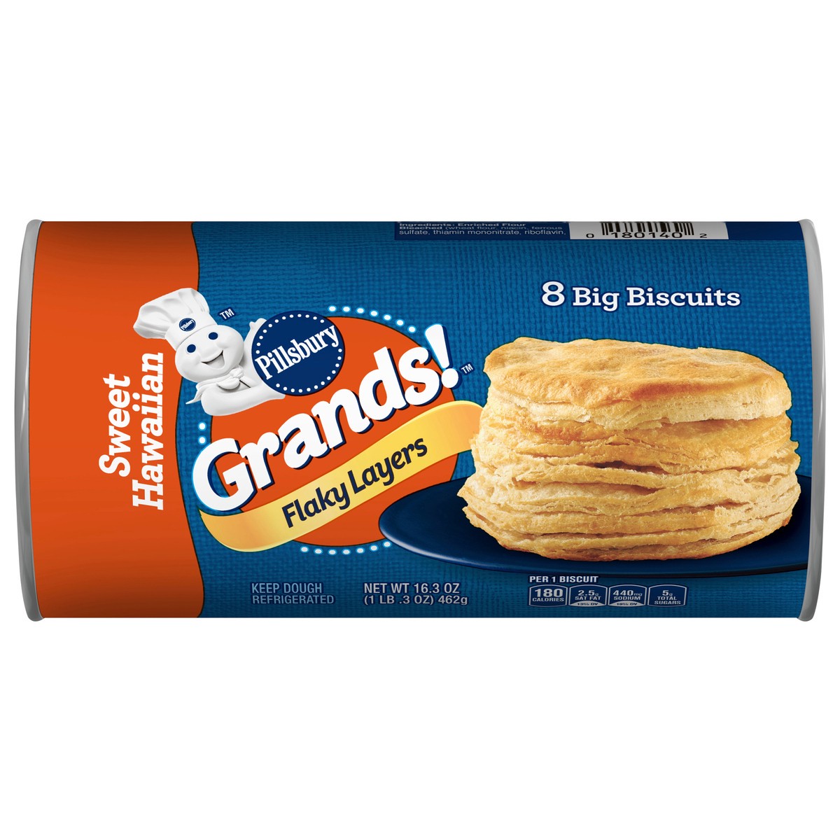 slide 12 of 13, Grands! Flaky Layers Biscuits, Sweet Hawaiian, 8 ct., 16.3 oz., 8 ct