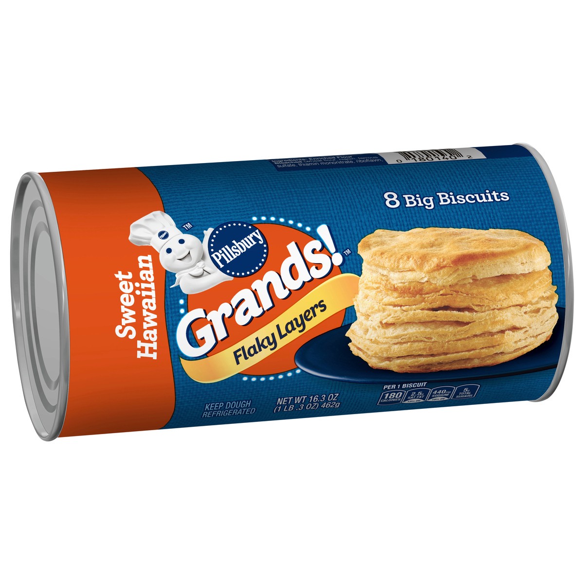 slide 5 of 13, Grands! Flaky Layers Biscuits, Sweet Hawaiian, 8 ct., 16.3 oz., 8 ct