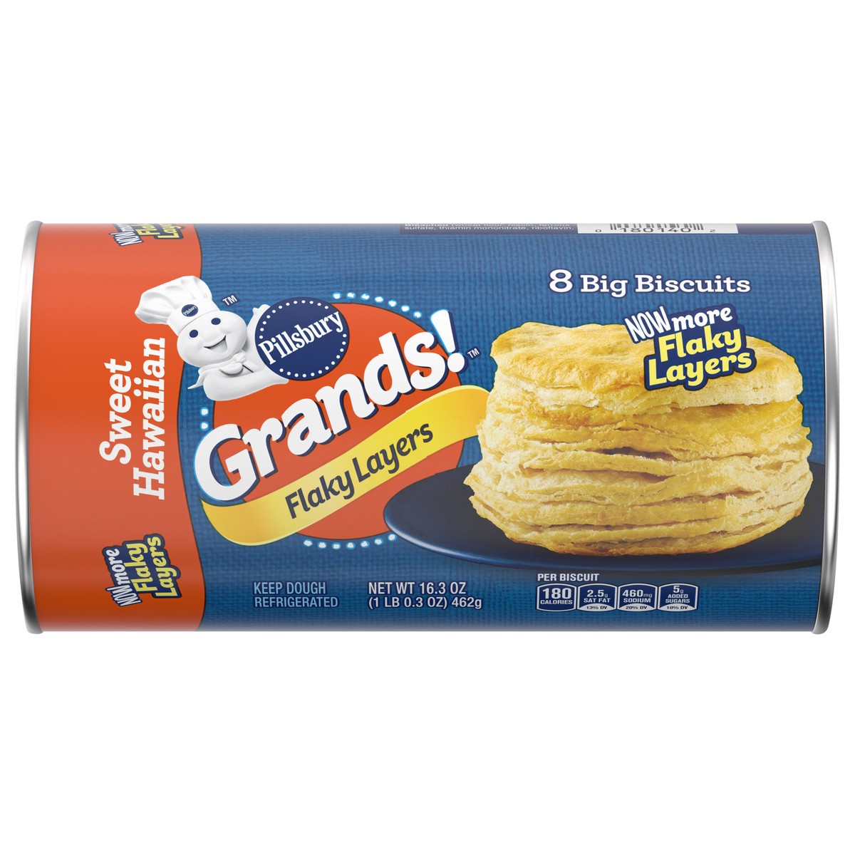 slide 1 of 13, Grands! Flaky Layers Biscuits, Sweet Hawaiian, 8 ct., 16.3 oz., 8 ct