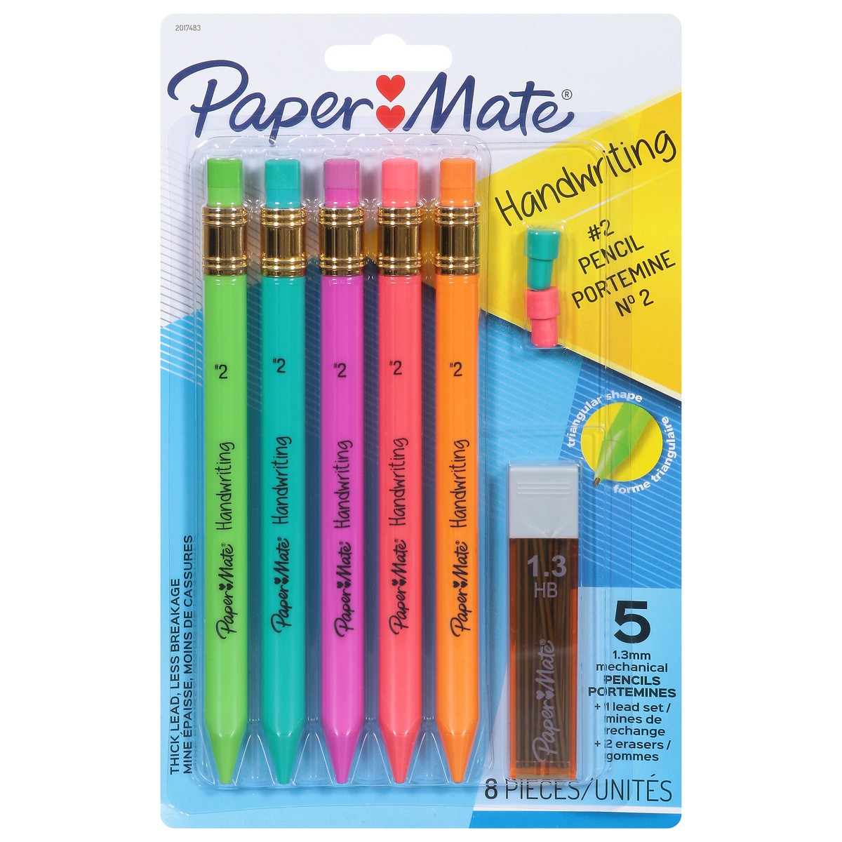 slide 1 of 7, Paper Mate 1.3 mm No. 2 Handwriting Pencils 8 ea, 8 ct