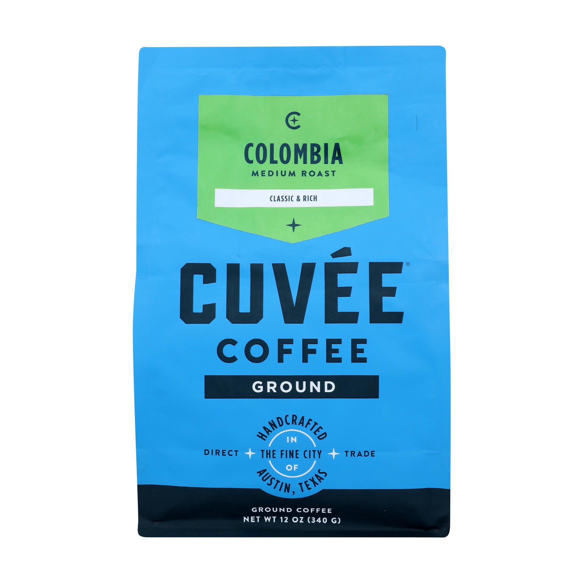 slide 1 of 1, Cuvée Coffee Colombian Medium Roast Ground Coffee - 12 oz, 12 oz