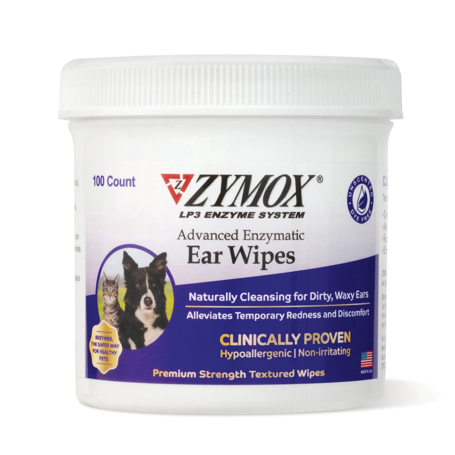 slide 1 of 1, Zymox Ear Wipes, 100 ct